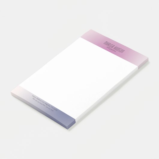 Roze Paars Wit Minimalistische Esthetische Gradiën Post-it® Notes (Schuin)