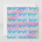 Roze Paarse 1e grillige meisje zeemeermin verjaard Kaart (Achterkant)