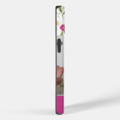 Roze Paarse Aangepaste Naam Waterverf Wildbloem Case-Mate iPhone Case (Achterkant / Rechts)
