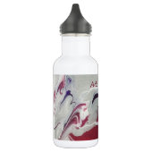 Roze Paarse Abstracte Gepersonaliseerde Waterfles (Links)
