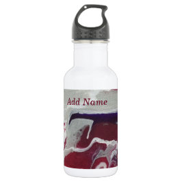 Roze Paarse Abstracte Gepersonaliseerde Waterfles Waterfles