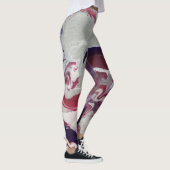 Roze & Paarse Abstracte Leggings (Rechts)