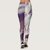 Roze & Paarse Abstracte Leggings (Achterkant)