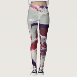 Roze & Paarse Abstracte Leggings