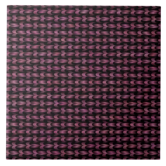 Roze Paarse Abstracte Weefpatroon Tegeltje (Voorkant)