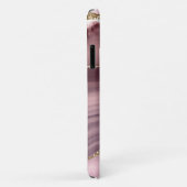Roze & Paarse Agate Geode Monogram Naam Case-Mate iPhone Case (Achterkant/rechts)