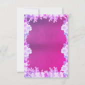 Roze Paarse Anemone Bloemen Bruiloft RSVP Kaart (Achterkant)