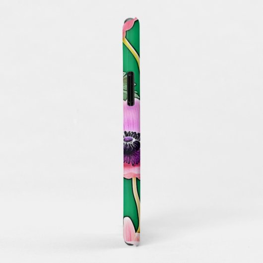 Roze Paarse anemonen Case-Mate iPhone Case (Achterkant/rechts)