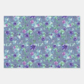 Roze Paarse Anemonen Lente Buiten Bruidsdouche Inpakpapier Vel (Voorkant)