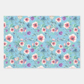 Roze Paarse Anemoon Lente Buiten Bruids Bruiloft Inpakpapier Vel (Voorkant)