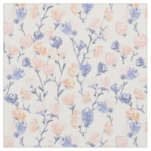 Roze & Paarse Aquarel Bloemmotief Stof