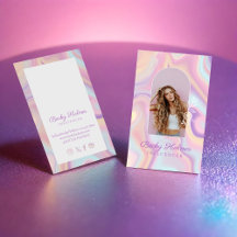 Roze & Paarse Aquarel Holografisch Ontwerp Schoonh