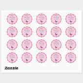 Roze & Paarse Baby showers Stickers (Vel)