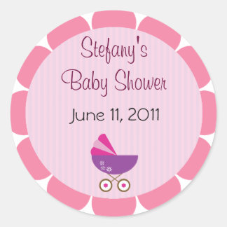 Roze & Paarse Baby showers Stickers
