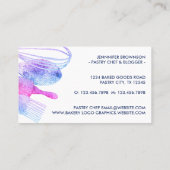 Roze Paarse bakkersbroodbakkerij Visitekaartje (Achterkant)