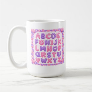Roze & Paarse Ballon Alfabet Koffiemok