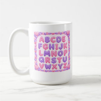 Roze & Paarse Ballon Alfabet Koffiemok