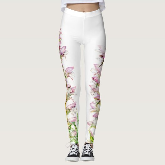 Roze paarse beren leggings beademing (Voorkant)