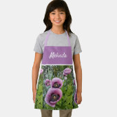 Roze Paarse bladermeisjes pron Schort (Insitu)