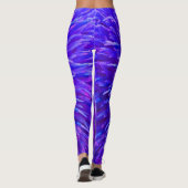 Roze Paarse Blauw Abstracte Gepersonaliseerde Naam Leggings (Achterkant)