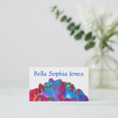 Roze paarse blauw Hydrangea bloembloem Visitekaartje (Staand voorkant)