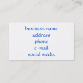 Roze paarse blauw Hydrangea bloembloem Visitekaartje (Achterkant)