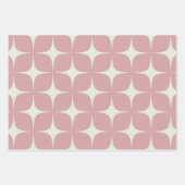 Roze Paarse Blauw Mid Century Modern Boho Geometri Inpakpapier Vel (Voorkant)