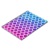 Roze Paarse blauw Ombre Marokkaanse Lattice Notitieboek (Linkerzijde)