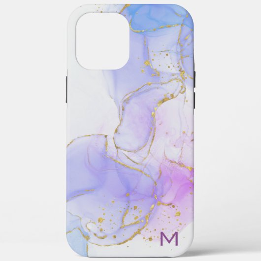 Roze, Paarse, blauwe alcoholinkt Case-Mate iPhone Case (Achterkant)
