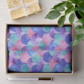 Roze Paarse blauwe Blauwgroen Waterverf Zeemeermin Tissuepapier (Geschenk)