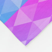 Roze, Paarse, Blauwe Diamant Patroon Fleece Deken (Hoek)