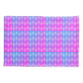 Roze, Paarse, Blauwe Diamant Patroon Kussensloop (Achterkant)