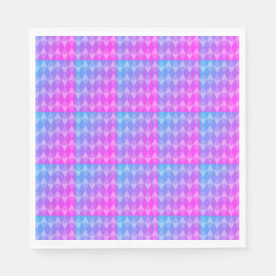 Roze, Paarse, Blauwe Diamant Patroon Servet
