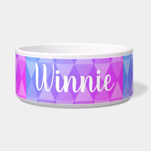 Roze, Paarse, Blauwe Diamant Patroon Voerbakje