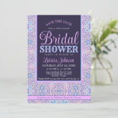 Roze Paarse Blauwe Glamour Vrijgezellenfeest Kaart (Staand voorkant)