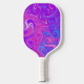 Roze Paarse blauwe marmer schilderachtige artiest  Pickleball Paddle (Voorkant)