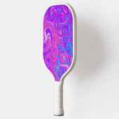 Roze Paarse blauwe marmer schilderachtige artiest  Pickleball Paddle (Links)