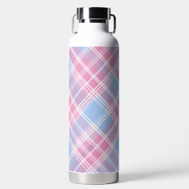 ROZE PAARSE BLAUWE PAAS KATOENEN RUIT PATROON WATERFLES