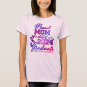 Roze Paarse blauwe rode mam van klasse 2023 Afstud T-shirt (Voorkant)
