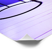 Roze paarse blauwe roze rolstoelstoel voor kunstli perfect poster (Hoek)