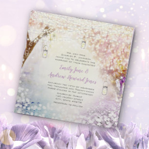 Roze Paarse Blauwe Sprookjesachtige Lichtjes Boho  Kaart