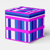 Roze Paarse blauwe stip Bedankdoosjes (Achterkant)