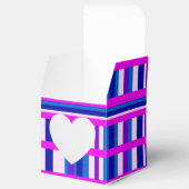 Roze Paarse blauwe stip Bedankdoosjes (Geopend)