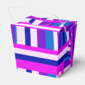 Roze Paarse blauwe stip Bedankdoosjes (Achterkant)