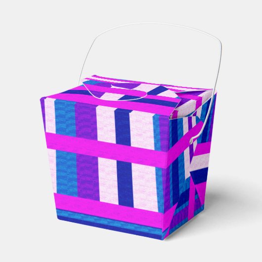 Roze Paarse blauwe stip Bedankdoosjes (Voorkant Zijde)