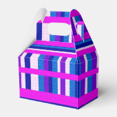 Roze Paarse blauwe stip Bedankdoosjes (Achterkant)