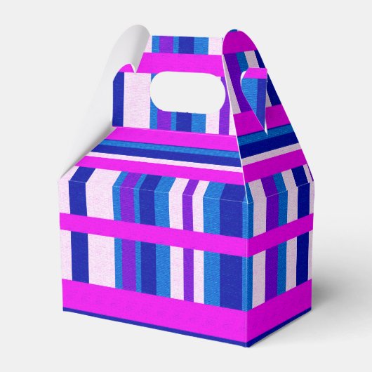 Roze Paarse blauwe stip Bedankdoosjes (Voorkant Zijde)