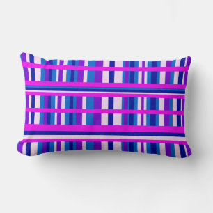 Roze Paarse blauwe stip Kussen
