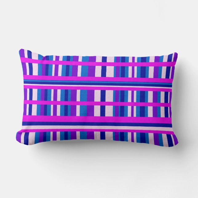 Roze Paarse blauwe stip Kussen (Voorkant)