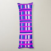 Roze Paarse blauwe stip Lichaamskussen (Achterkant (Verticaal))